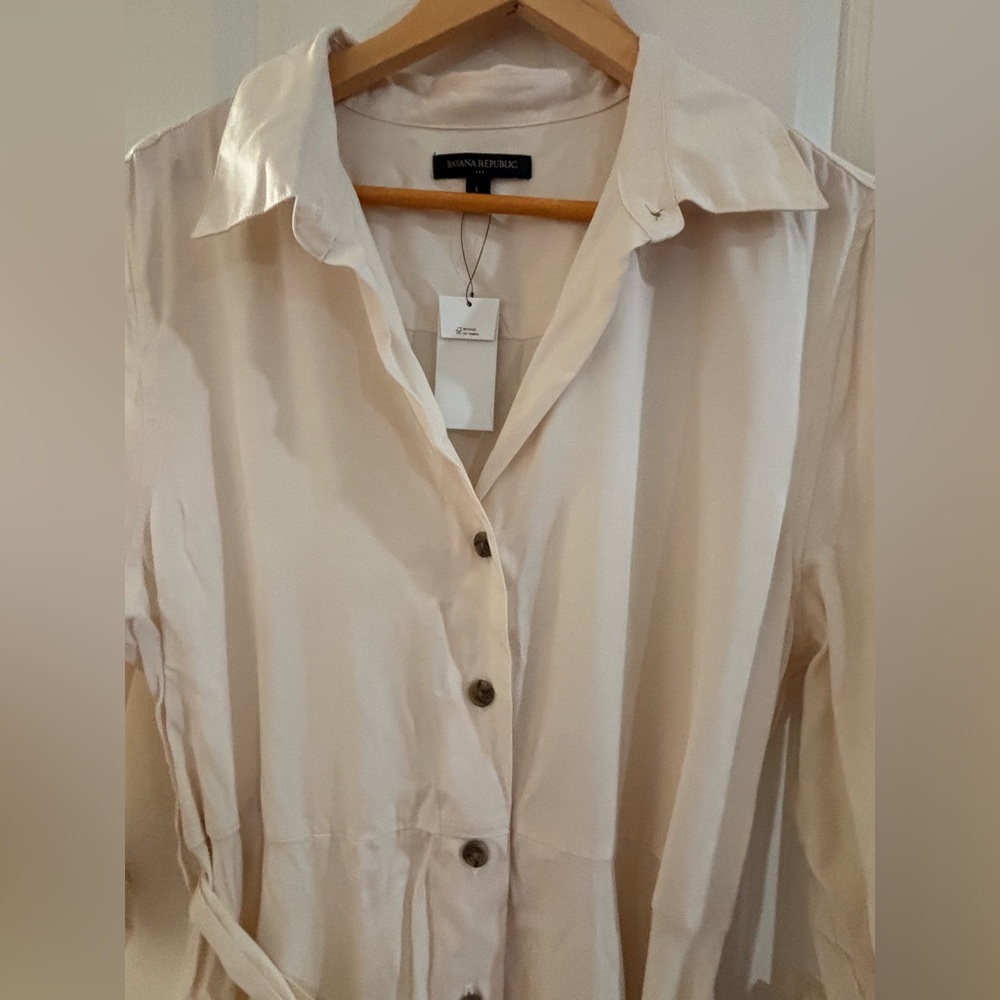 Banana Republic white dress NWT Large